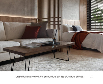 Table basse ALINA RADISSON style scandinave américain rétro en bois massif (4 tailles, 4 couleurs)