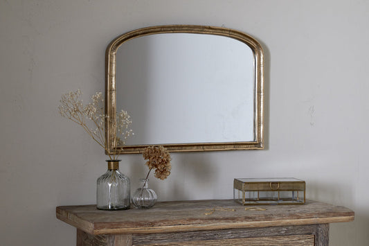 Miroir mural Almora - Laiton antique - Très petit