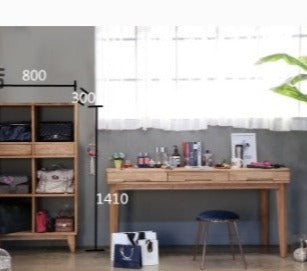 Bibliothèque/Vitrine ANA NEW YORK HILTON en bois dur américain, noyer, couleur naturelle, 3 tailles 