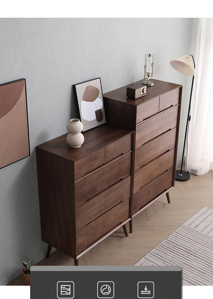 Commode scandinave en bois massif ANN (4 couleurs, 2 tailles)