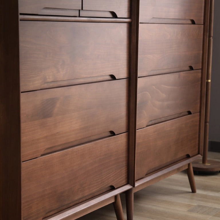 Commode scandinave en bois massif ANN (4 couleurs, 2 tailles)