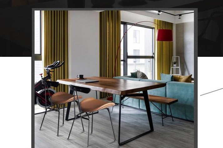 Table à manger en bois massif ANTONIO, style nordique, moderne, minimaliste, scandinave