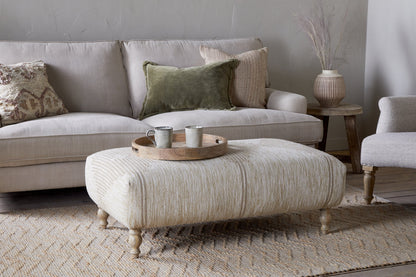 Pouf rembourré Aranya - Naturel