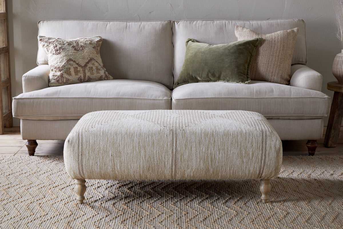 Pouf rembourré Aranya - Naturel