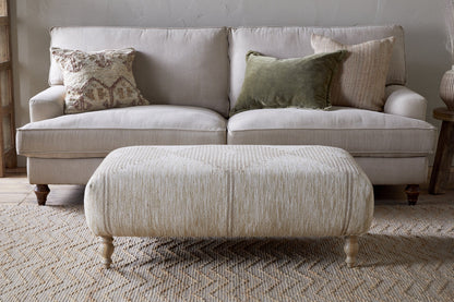 Pouf rembourré Aranya - Naturel
