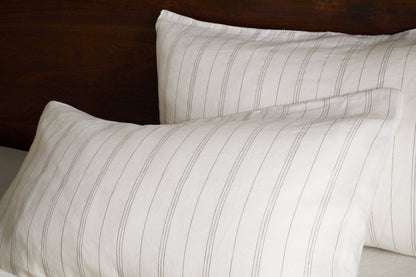 Taies d'oreiller Anta en chanvre et coton pour femme au foyer - Vert sauge