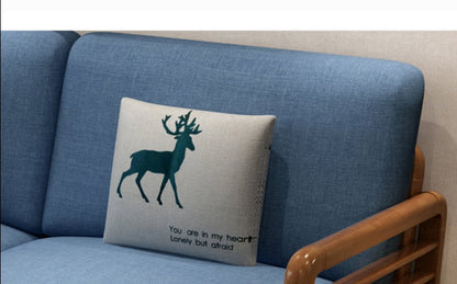 Canapé scandinave de luxe ARIA en bois massif de style nordique (couleur noyer/naturel, ensemble de 10 combinaisons)