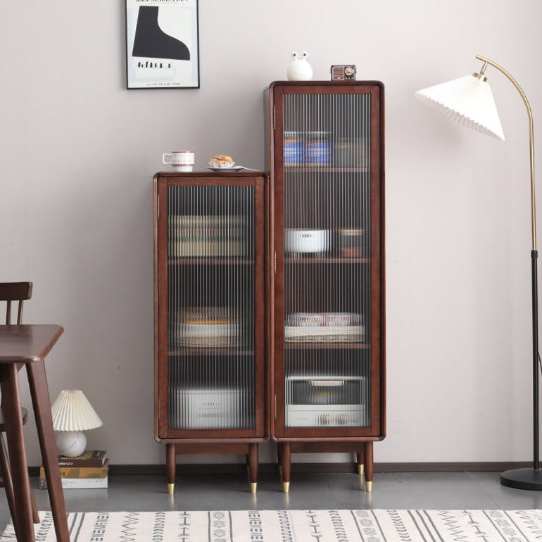 Adelaide SWEDEN Armoire à vin en bois massif avec vitrine en verre