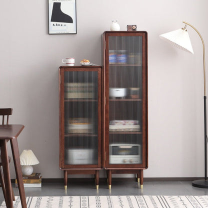 Adelaide SWEDEN Armoire à vin en bois massif avec vitrine en verre