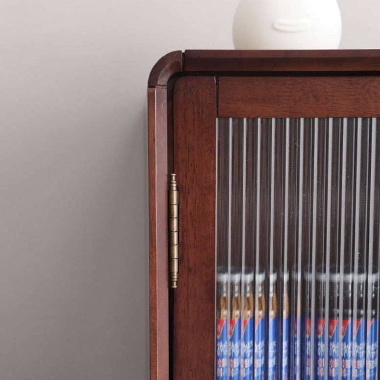 Adelaide SWEDEN Armoire à vin en bois massif avec vitrine en verre