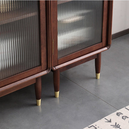 Adelaide SWEDEN Armoire à vin en bois massif avec vitrine en verre