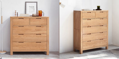 Commode à tiroirs tout en bois massif AKAMINE Japon Nordique