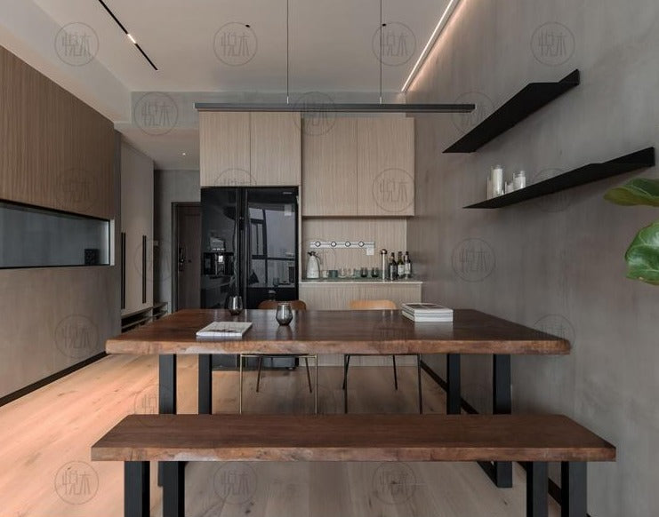 Table à manger design nordique en bois massif ALAN scandinave