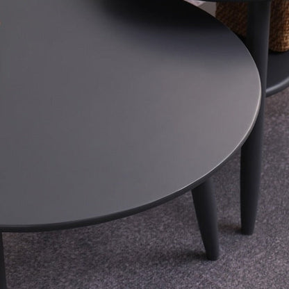 Table basse scandinave japonaise Alayah en bois massif (4 couleurs, 2 tailles) 