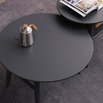 Table basse scandinave japonaise Alayah en bois massif (4 couleurs, 2 tailles) 