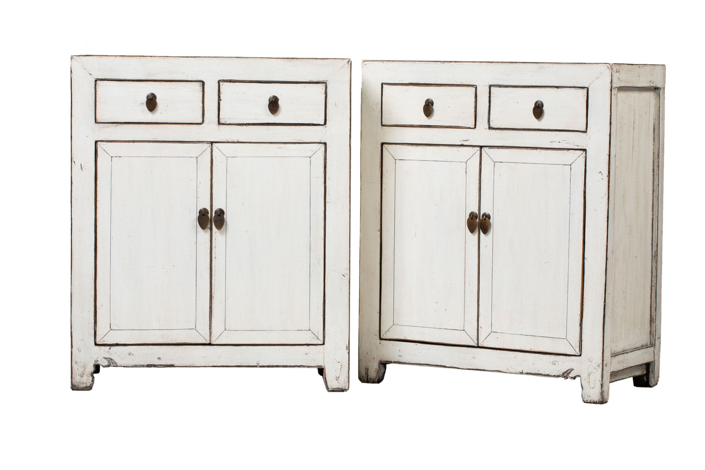 Table d'appoint de lit Dongbei blanche antique