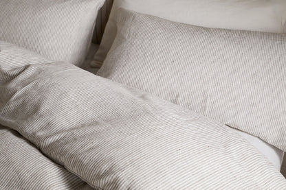Housse de couette Borba en chanvre et coton - Espresso