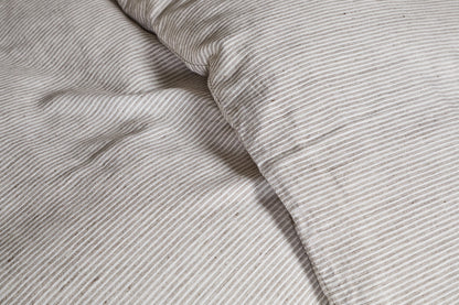 Housse de couette Borba en chanvre et coton - Espresso