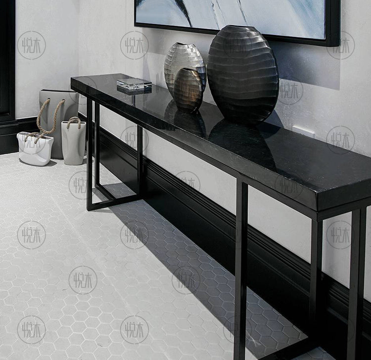 BEAU Console Table Canapé Nordique Simple Américain En Bois Massif Affichage