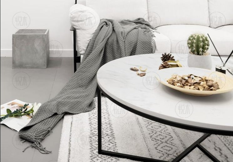 Table basse ronde gigogne moderne et nordique BENNETT