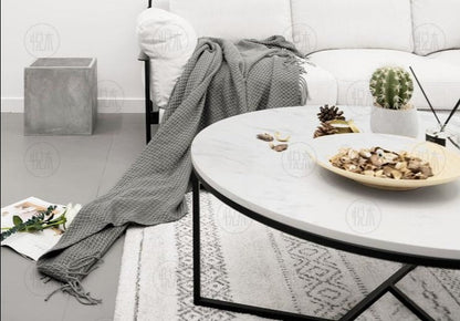 Table basse ronde gigogne moderne et nordique BENNETT