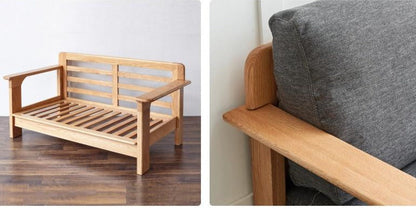 Canapé nordique moderne en bois massif BENTLEY