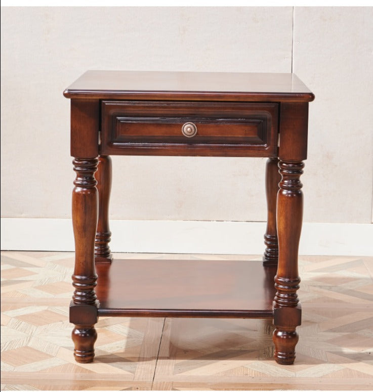 Canapé américain en bois massif BOSTON HILTON avec accoudoirs 1+2+3 et assise en cuir et tissu