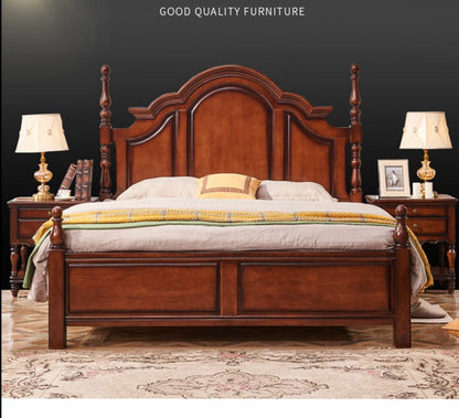 Lit de rangement BOSTON HILTON de style américain et européen avec tiroir et vérin pneumatique