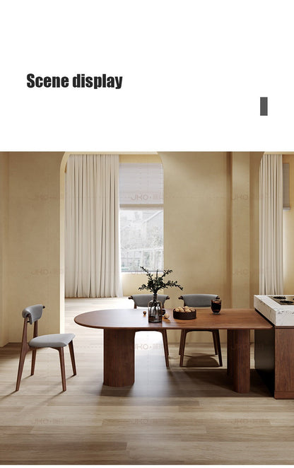 BRIELLA Table à manger moderne REGIS en bois massif nordique