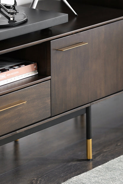 BRINLEY Chicago HILTON Console TV Commode en bois massif Table basse