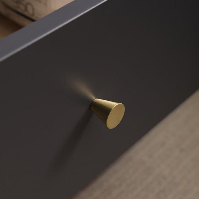 BROOKE MARRIOTT Table de chevet scandinave tout en bois massif nordique (4 couleurs noyer, gris, noir, blanc)