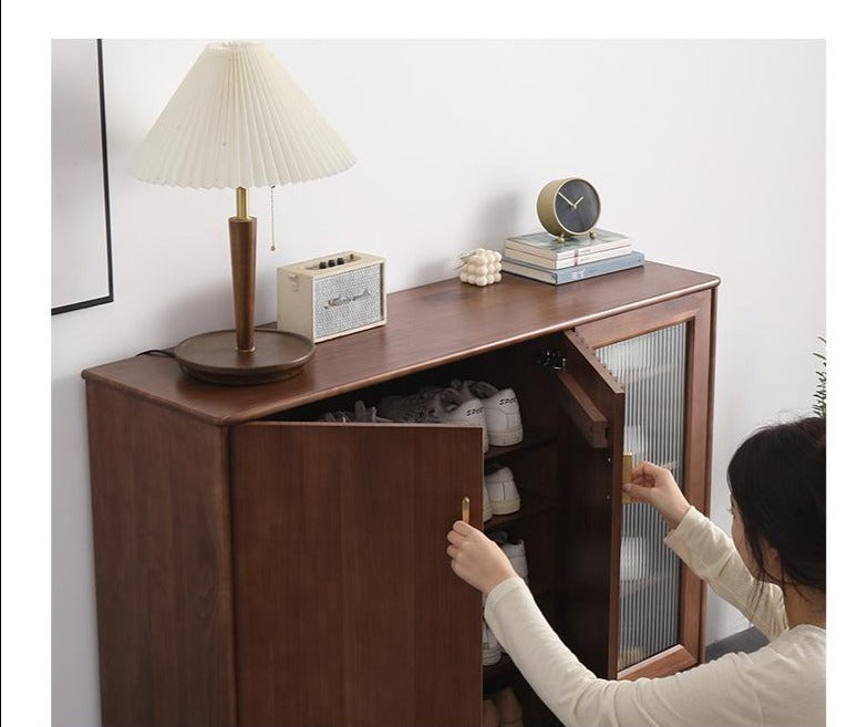 Armoire de rangement/armoire à chaussures Brandon en bois massif 