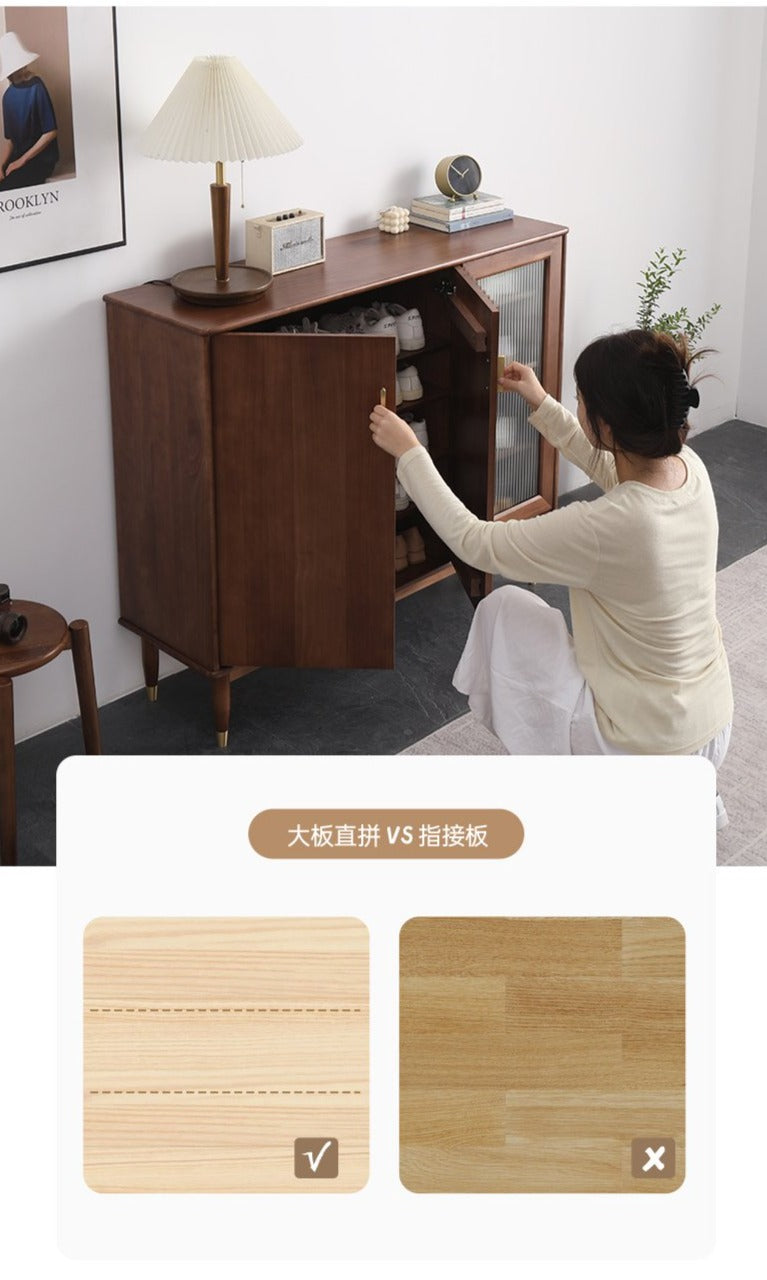 Armoire de rangement/armoire à chaussures Brandon en bois massif 