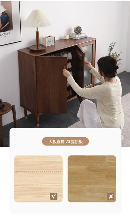 Armoire de rangement/armoire à chaussures Brandon en bois massif 