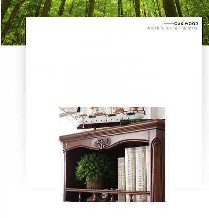 Bibliothèque Sheraton Brooklyn New York Bibliothèque rétro américaine en bois massif 