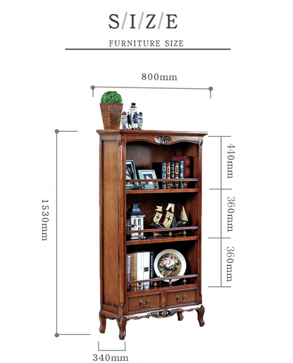 Bibliothèque Sheraton Brooklyn New York Bibliothèque rétro américaine en bois massif 