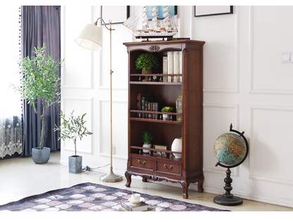 Bibliothèque Sheraton Brooklyn New York Bibliothèque rétro américaine en bois massif 