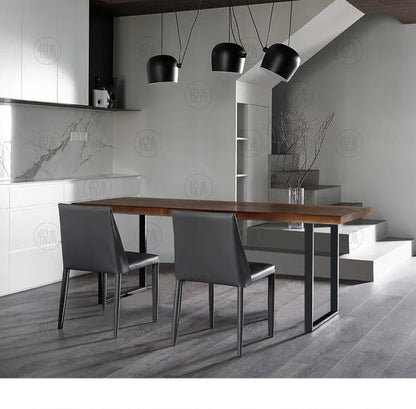 Table à manger BRYCE Nordic Scandinave Rétro en Bois Massif Bois Dur Américain 