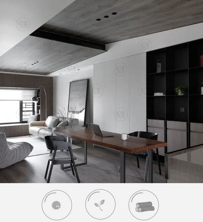 Table à manger BRYCE Nordic Scandinave Rétro en Bois Massif Bois Dur Américain 