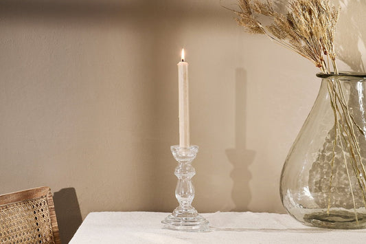 Bougeoir en verre Buran - Transparent