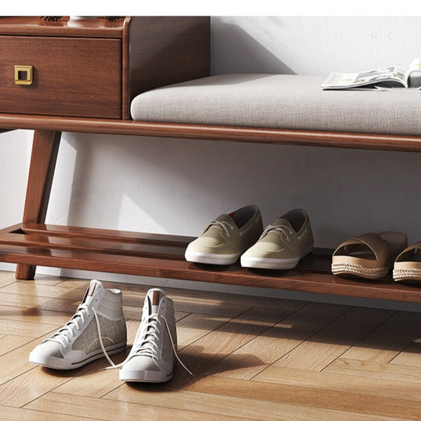 Tabouret à chaussures en bois massif CASSIDY BELAIR