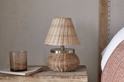 Lampe de table en rotin Cija - Naturel