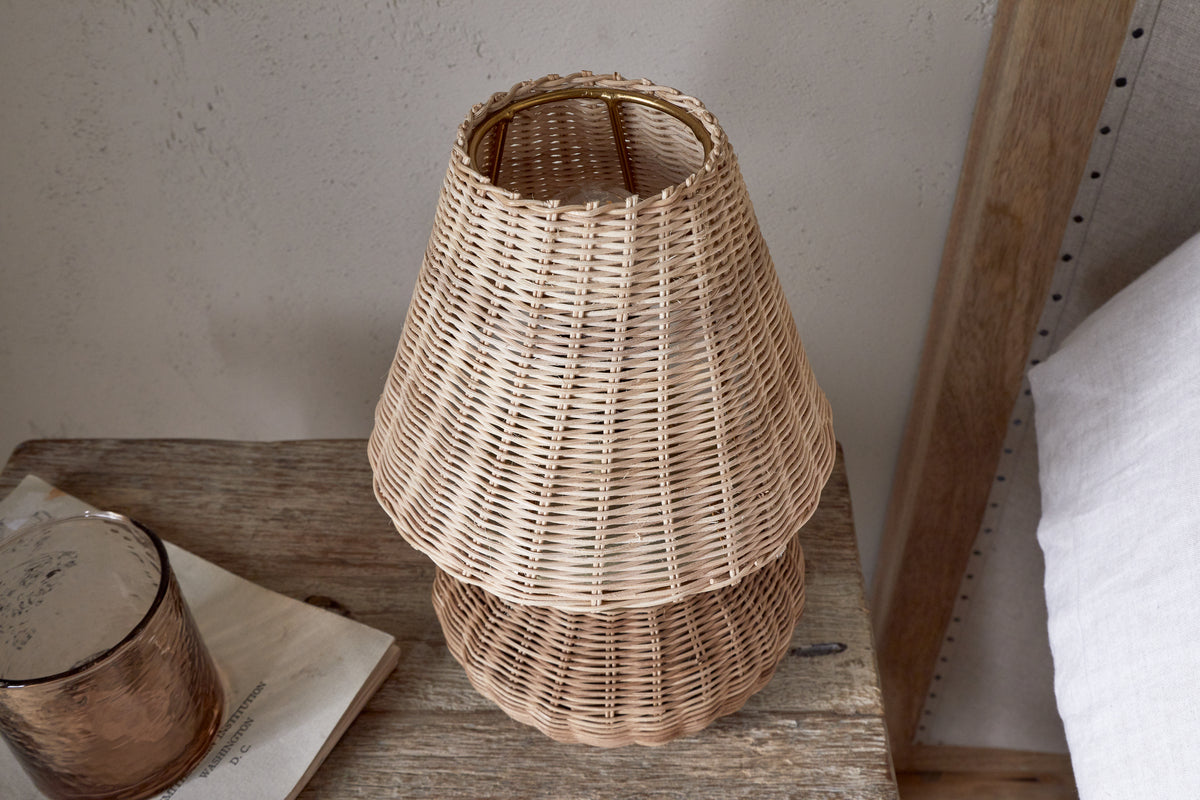Lampe de table en rotin Cija - Naturel
