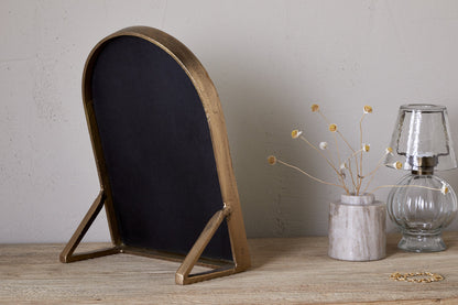 Miroir de courtoisie Cayce en aluminium moulé - Laiton antique
