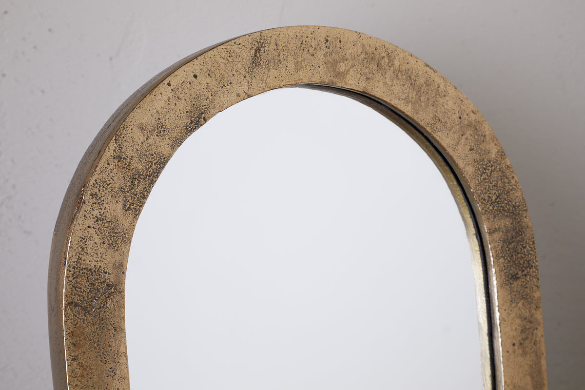 Miroir de courtoisie Cayce en aluminium moulé - Laiton antique