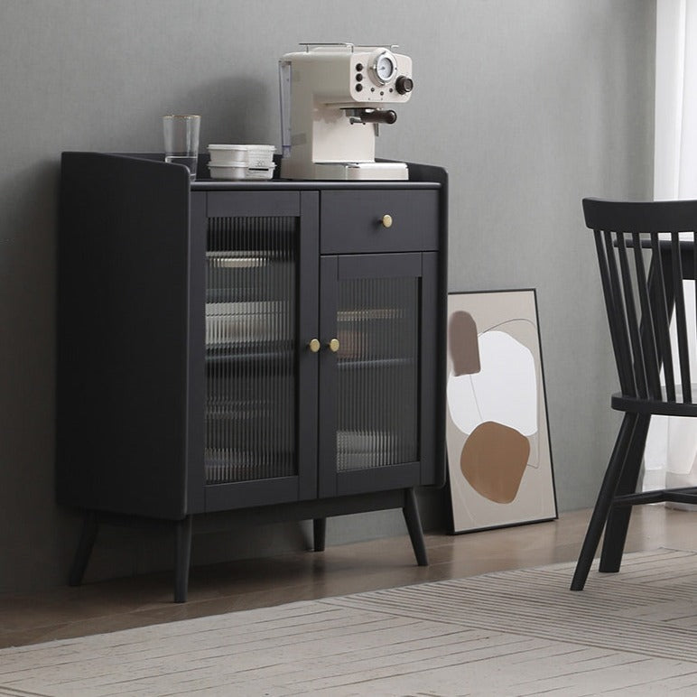 Buffet en bois massif scandinave Catalina MARRIOTT (4 couleurs, noyer, gris, noir, blanc) 