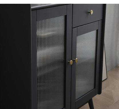 Buffet en bois massif scandinave Catalina MARRIOTT (4 couleurs, noyer, gris, noir, blanc) 