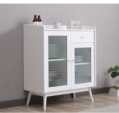 Buffet en bois massif scandinave Catalina MARRIOTT (4 couleurs, noyer, gris, noir, blanc) 