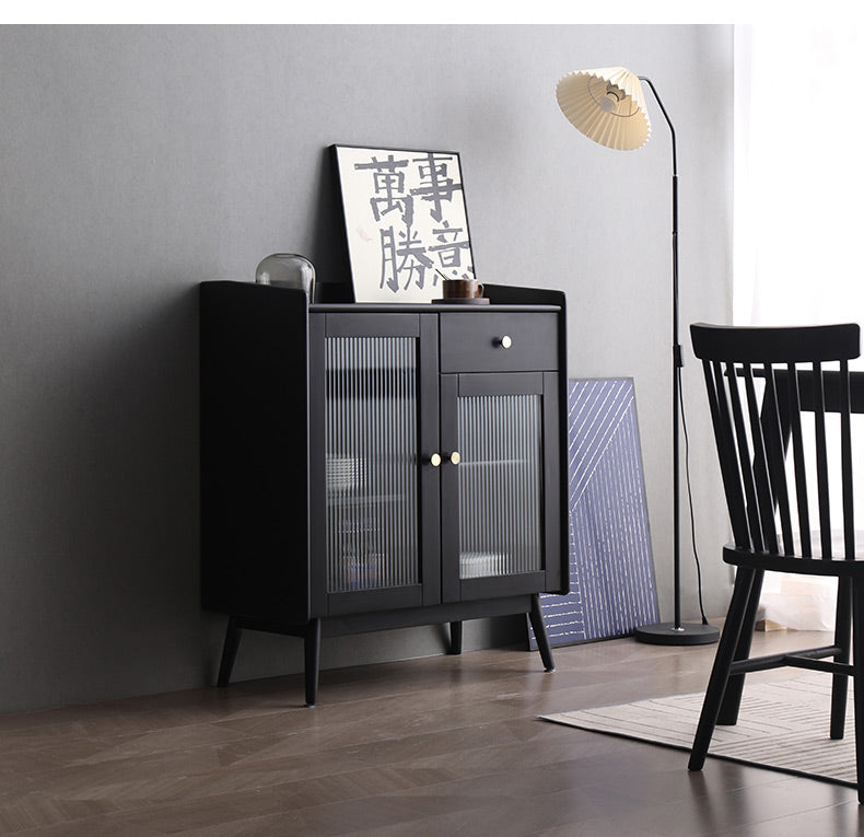 Buffet en bois massif scandinave Catalina MARRIOTT (4 couleurs, noyer, gris, noir, blanc) 