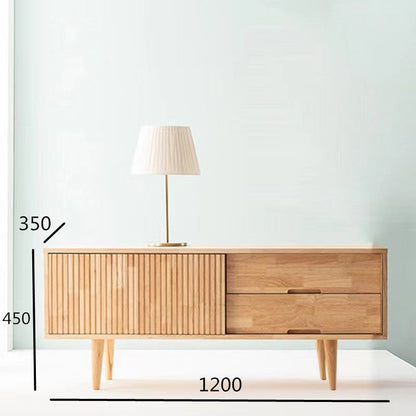 Meuble TV Catherine MARRIOTT en bois massif scandinave (couleur noyer, naturel)